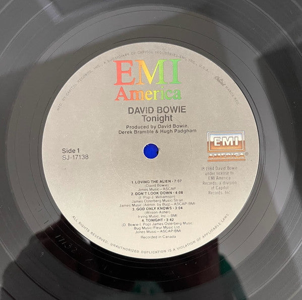 David Bowie - Tonight (Vinyl, LP, Album) Very Good (VG) / Very Good (VG)