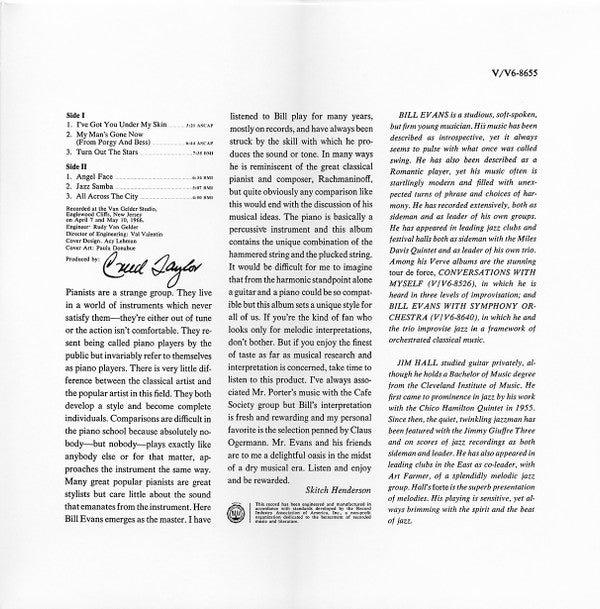Bill Evans - Intermodulation (Vinyl, LP, Album, Reissue, Stereo) Near Mint (NM or M-) / Near Mint (NM or M-)