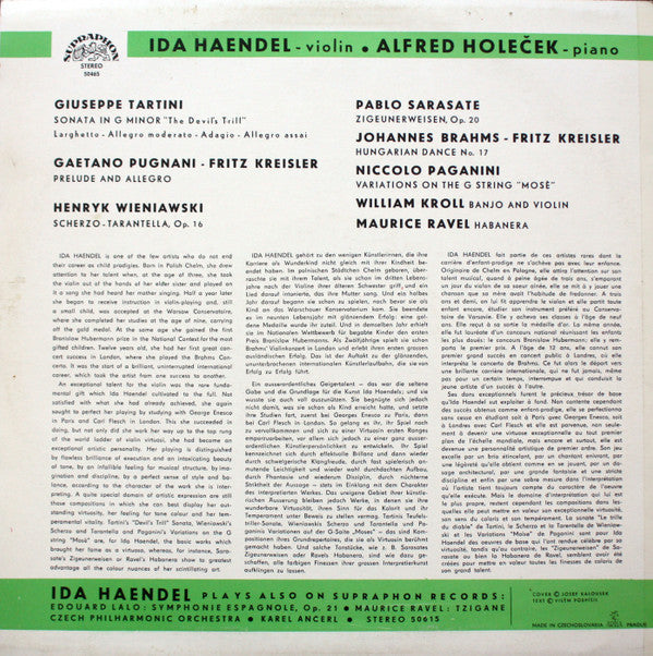 Ida Haendel - Famous Violin Compositions (Vinyl, LP, Reissue, Stereo) Very Good Plus (VG+) / Good Plus (G+)