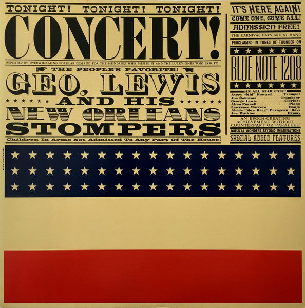 George Lewis And His New Orleans Stompers - Concert! (Vinyl, LP, Album, Reissue, Mono) Near Mint (NM or M-) / Good Plus (G+)