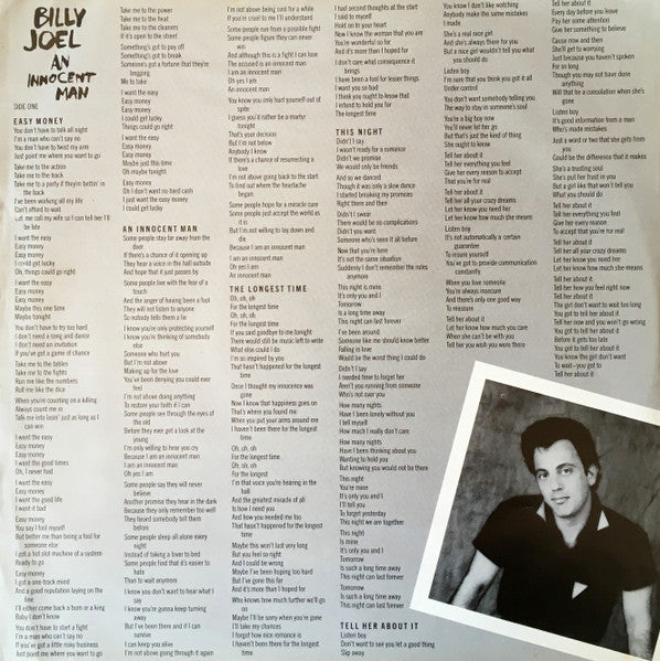 Billy Joel - An Innocent Man (Vinyl, LP, Album)
