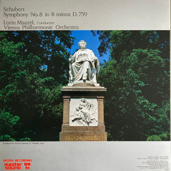 Franz Schubert - Symphony No. 8 "Unfinished" (Vinyl, LP, 45 RPM, Stereo) Near Mint (NM or M-) / Very Good Plus (VG+)