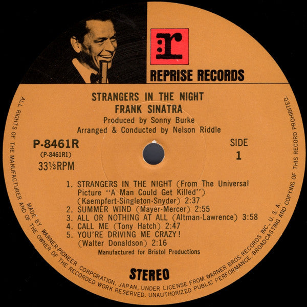 Frank Sinatra - Strangers In The Night (Vinyl, LP, Album, Stereo) Very Good Plus (VG+) / Very Good (VG)