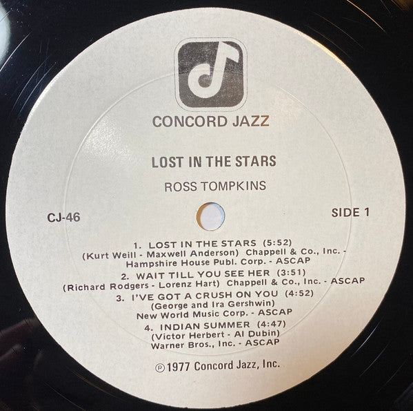 Ross Tompkins - Lost In The Stars (Vinyl, LP, Album) Very Good Plus (VG+) / Very Good (VG)