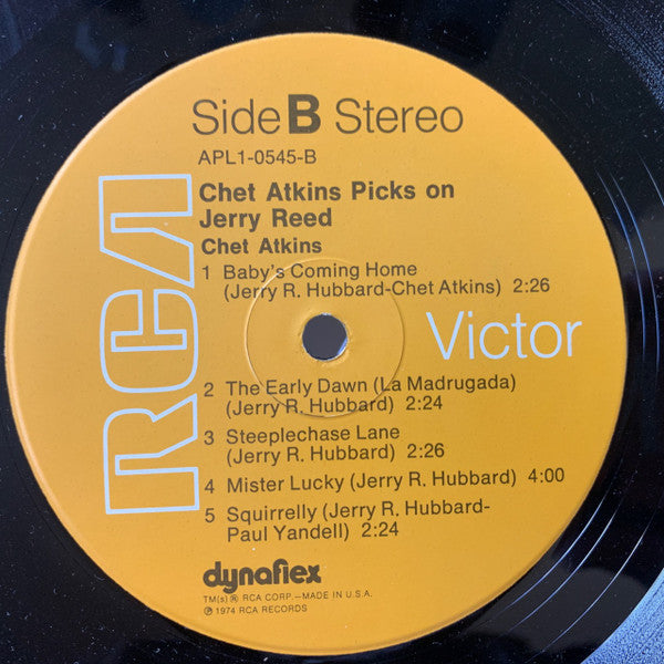 Chet Atkins - Picks On Jerry Reed (Vinyl, LP, Album) Very Good (VG) / Good Plus (G+)