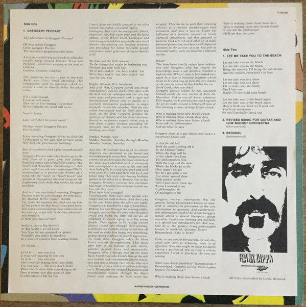 Frank Zappa - Studio Tan (Vinyl, LP, Album, Promo) Very Good Plus (VG+) / Very Good Plus (VG+)