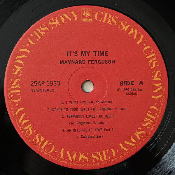 Maynard Ferguson - It's My Time (Vinyl, LP, Album) Very Good Plus (VG+) / Very Good (VG)