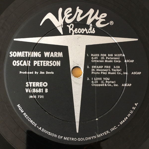 Oscar Peterson - Something Warm (Vinyl, LP, Album, Stereo) Good Plus (G+) / Good Plus (G+)