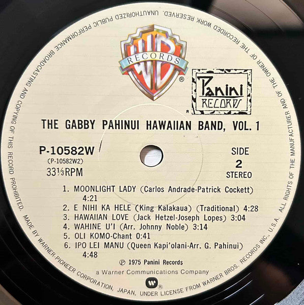The Gabby Pahinui Hawaiian Band - The Gabby Pahinui Hawaiian Band Vol. 1 (Vinyl, LP, Album, Reissue) Near Mint (NM or M-) / Very Good Plus (VG+)