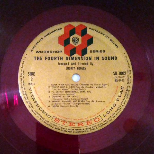 Shorty Rogers - The Fourth Dimension In Sound (Vinyl, LP, Album, Stereo) Good Plus (G+) / Good (G)
