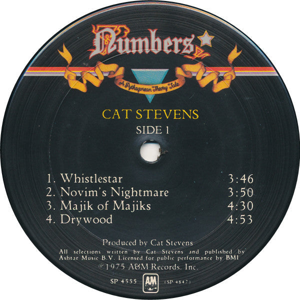 Cat Stevens - Numbers (Vinyl, LP, Album, Club Edition, Stereo) Very Good (VG) / Good Plus (G+)