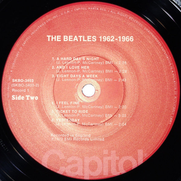 The Beatles - 1962-1966 (2xVinyl, LP, Compilation, Reissue, Stereo) Near Mint (NM or M-) / Very Good Plus (VG+)