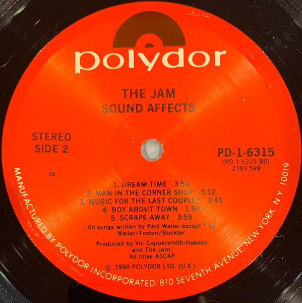 The Jam - Sound Affects (Vinyl, LP, Album) Very Good (VG) / Good Plus (G+)