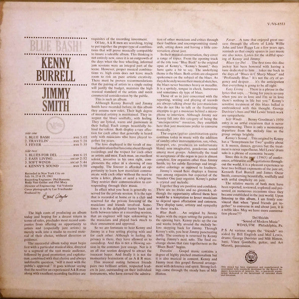 Kenny Burrell - Blue Bash! (Vinyl, LP, Album, Stereo) Very Good (VG) / Very Good (VG)