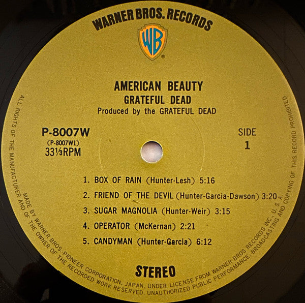 The Grateful Dead - American Beauty (Vinyl, LP, Album) Good Plus (G+) / Good (G)