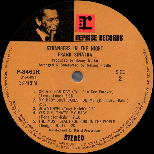 Frank Sinatra - Strangers In The Night (Vinyl, LP, Album, Stereo) Very Good Plus (VG+) / Very Good (VG)