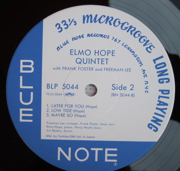 Elmo Hope Quintet - Elmo Hope Quintet (Vinyl, LP, 10", Reissue, Mono) Near Mint (NM or M-) / Very Good Plus (VG+)