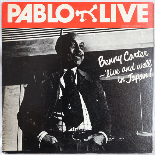 Benny Carter - Live And Well In Japan! (Vinyl, LP, Album, Promo) Very Good Plus (VG+) / Very Good Plus (VG+)