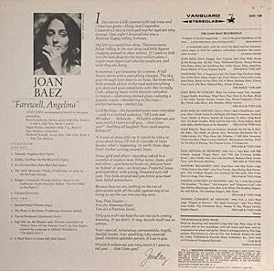 Joan Baez - Farewell, Angelina (Vinyl, LP, Album, Reissue, Stereo) Very Good Plus (VG+) / Good Plus (G+)