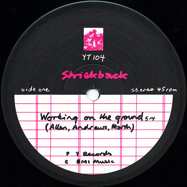 Shriekback - Working On The Ground (Vinyl, 12", 45 RPM, Stereo) Very Good Plus (VG+) / Near Mint (NM or M-)