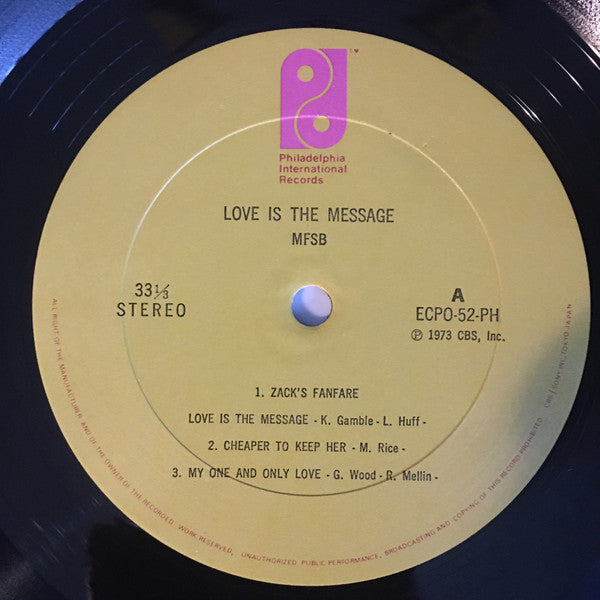 MFSB - Love Is The Message (LP, Album, Reissue) - Very Good (VG) / Very Good Plus (VG+)