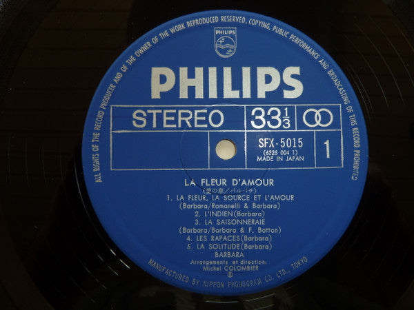 Barbara (5) - La Fleur D'Amour = 愛の華 (Vinyl, LP, Album)