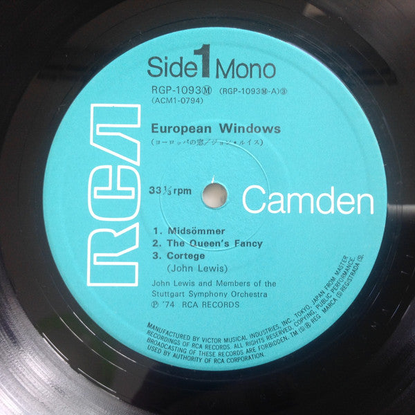 John Lewis (2) - European Windows (Vinyl, LP, Album, Reissue, Mono) Very Good Plus (VG+) / Good Plus (G+)
