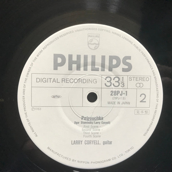 Larry Coryell - L'Oiseau De Feu, Petrouchka (Vinyl, LP, Album, Promo) Very Good Plus (VG+) / Very Good Plus (VG+)