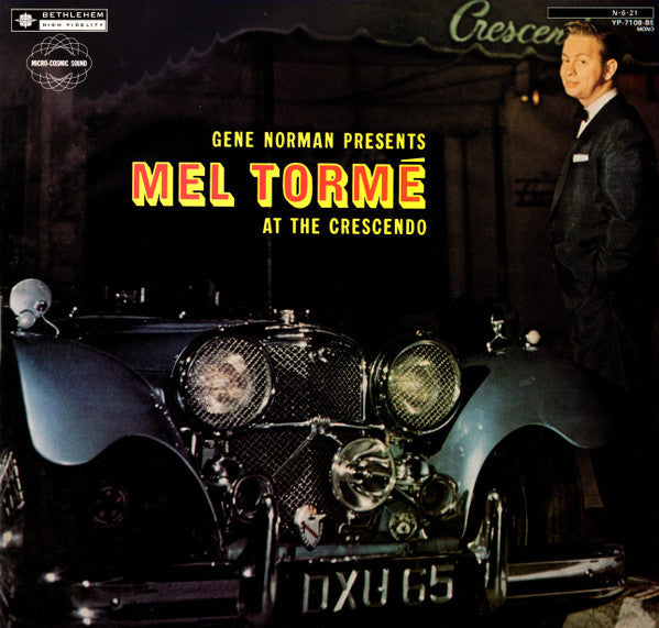 Mel Tormé - Gene Norman Presents Mel Tormé At The Crescendo (Vinyl, LP, Album, Reissue, Mono) Very Good (VG) / Very Good (VG)