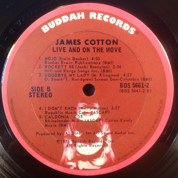 The James Cotton Band - Live And On The Move (2xVinyl, LP, Album) Good Plus (G+) / Very Good (VG)
