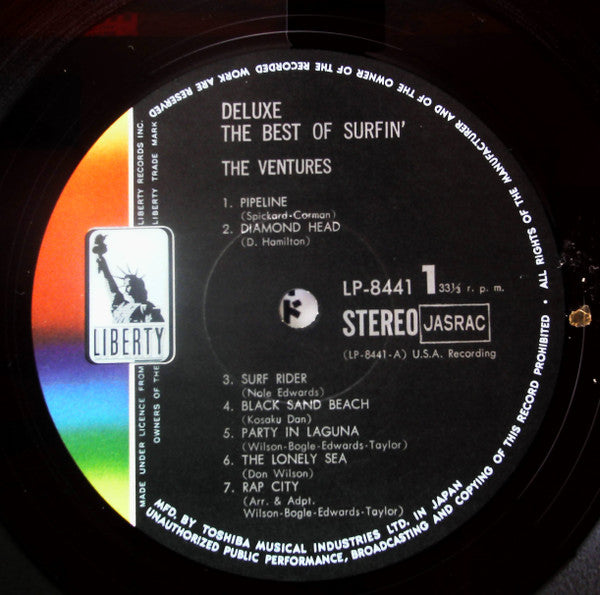 The Ventures - Deluxe The Best Of Surfin' (Vinyl, LP, Compilation, Stereo) Very Good (VG) / Very Good (VG)