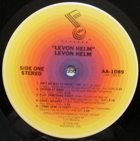 Levon Helm - Levon Helm (Vinyl, LP, Album) Very Good Plus (VG+) / Good Plus (G+)