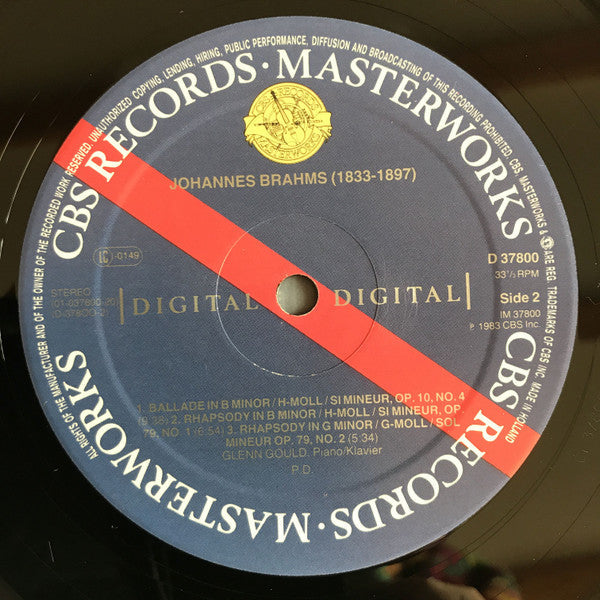 Johannes Brahms - Ballades, Op.10, Rhapsodies, Op.79 (Vinyl, LP, Album, Stereo) Near Mint (NM or M-) / Very Good Plus (VG+)