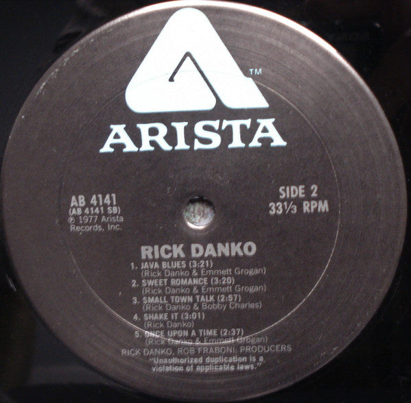 Rick Danko - Rick Danko (Vinyl, LP, Album) Very Good Plus (VG+) / Very Good (VG)