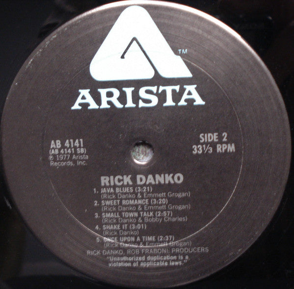 Rick Danko - Rick Danko (Vinyl, LP, Album) Very Good (VG) / Very Good Plus (VG+)