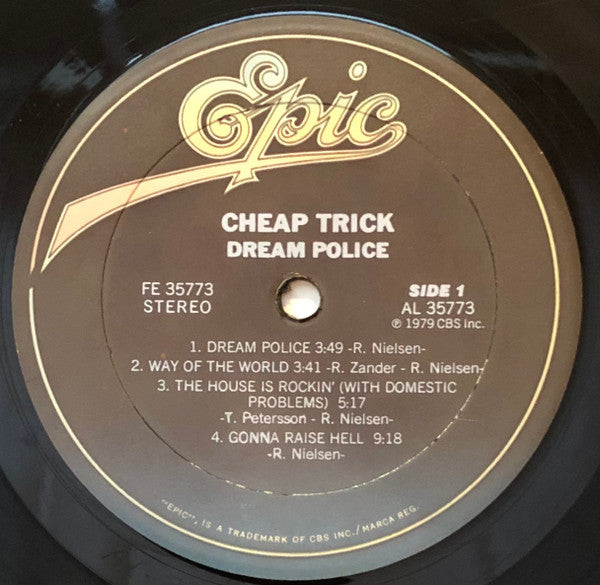 Cheap Trick - Dream Police (Vinyl, LP, Album, Stereo) Very Good Plus (VG+) / Very Good Plus (VG+)