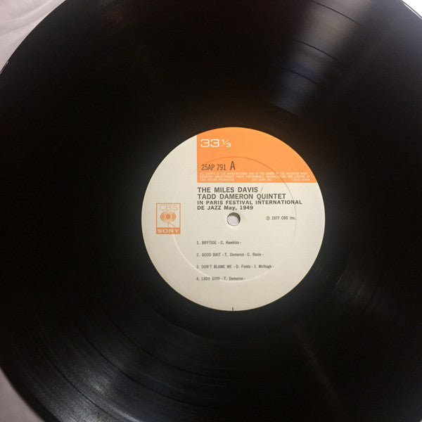 Miles Davis-Tadd Dameron Quintet - In Paris Festival International De Jazz - May, 1949 (Vinyl, LP, Album, Reissue, Mono) Near Mint (NM or M-) / Very Good Plus (VG+)