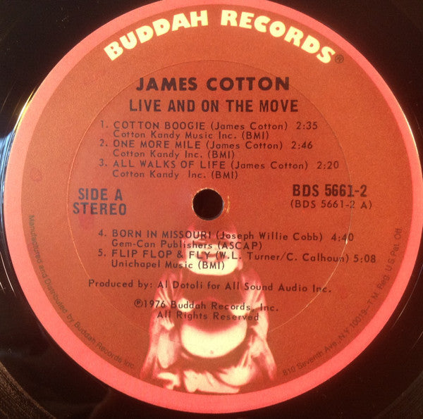 The James Cotton Band - Live And On The Move (2xVinyl, LP, Album) Good Plus (G+) / Very Good (VG)