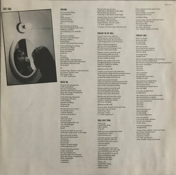 Suzanne Vega - Suzanne Vega (Vinyl, LP, Album, Promo) Very Good Plus (VG+) / Very Good Plus (VG+)