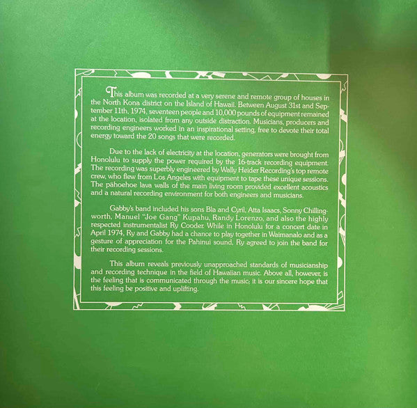 The Gabby Pahinui Hawaiian Band - The Gabby Pahinui Hawaiian Band Vol. 1 (Vinyl, LP, Album, Reissue) Near Mint (NM or M-) / Very Good Plus (VG+)