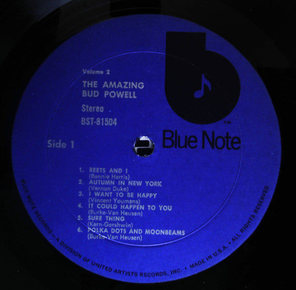 Bud Powell - The Amazing Bud Powell (Volume 2) (Vinyl, LP, Album, Stereo, Reissue, Remastered) Very Good Plus (VG+) / Very Good Plus (VG+)