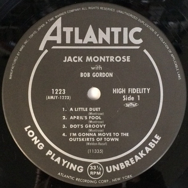 Jack Montrose - Arranged/Played/Composed (Vinyl, LP, Album, Mono) Very Good Plus (VG+) / Near Mint (NM or M-)