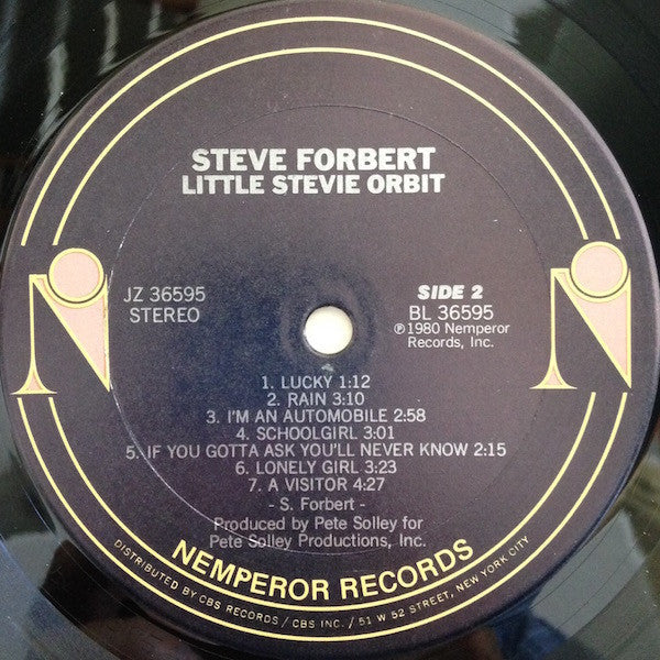 Steve Forbert - Little Stevie Orbit (Vinyl, LP, Album)