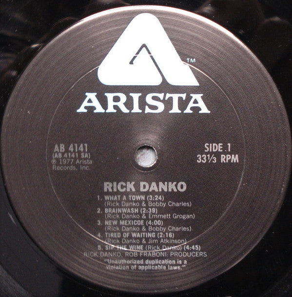 Rick Danko - Rick Danko (Vinyl, LP, Album) Very Good (VG) / Very Good Plus (VG+)