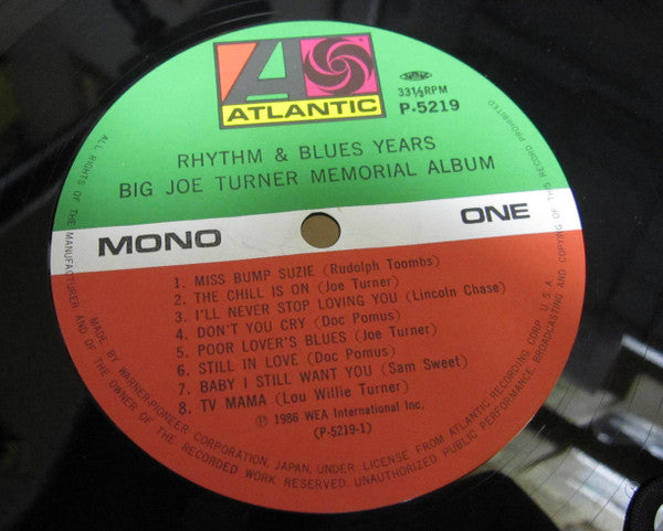Big Joe Turner - Rhythm & Blues Years (2xVinyl, LP, Compilation, Mono) Near Mint (NM or M-) / Very Good Plus (VG+)