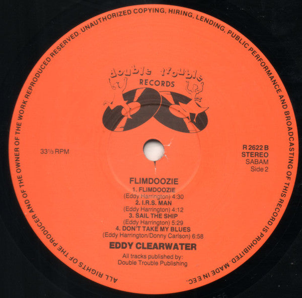 Eddy Clearwater - Flimdoozie (Vinyl, LP, Album, Stereo) Very Good Plus (VG+) / Good Plus (G+)