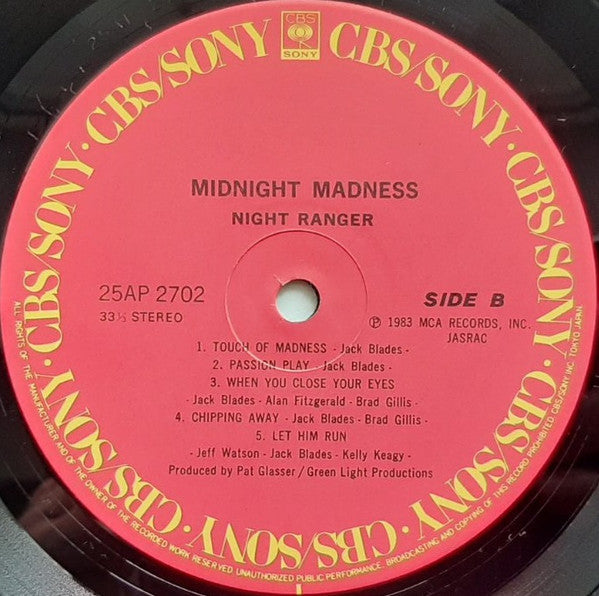 Night Ranger - Midnight Madness (Vinyl, LP, Album, Stereo)