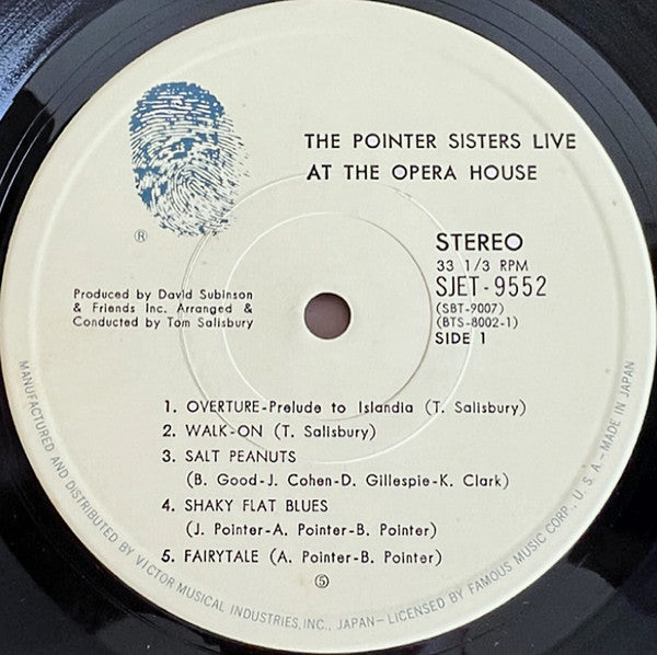 Pointer Sisters - The Pointer Sisters Live At The Opera House (2xVinyl, LP, Album, Stereo) Good Plus (G+) / Good Plus (G+)