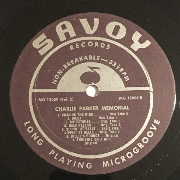 Charlie Parker - Charlie Parker Memorial Vol. 2 (Vinyl, LP, Stereo) Good Plus (G+) / Very Good (VG)