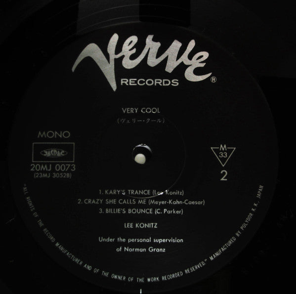 Lee Konitz - Very Cool (Vinyl, LP, Album, Reissue, Mono) Very Good Plus (VG+) / Very Good Plus (VG+)